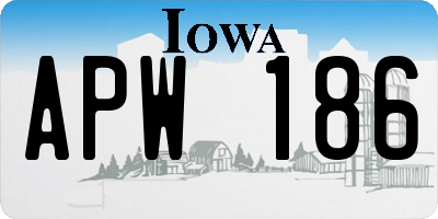 IA license plate APW186