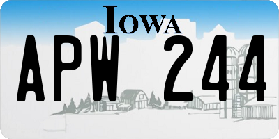 IA license plate APW244