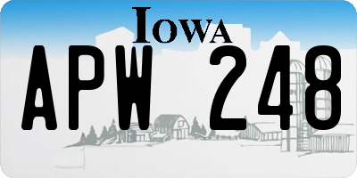 IA license plate APW248