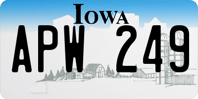 IA license plate APW249