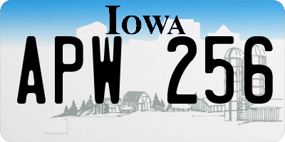 IA license plate APW256