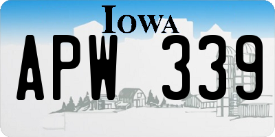 IA license plate APW339