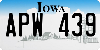 IA license plate APW439