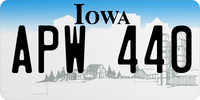 IA license plate APW440