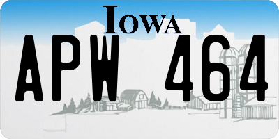 IA license plate APW464