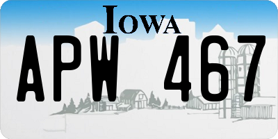IA license plate APW467