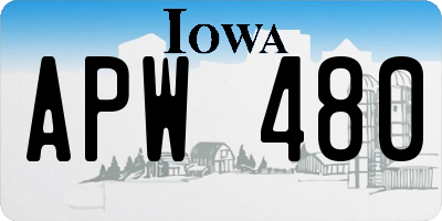 IA license plate APW480