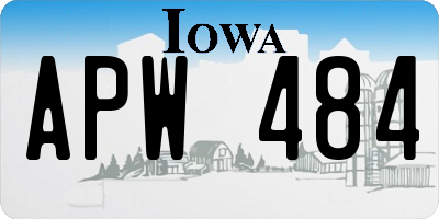 IA license plate APW484
