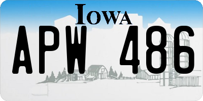 IA license plate APW486