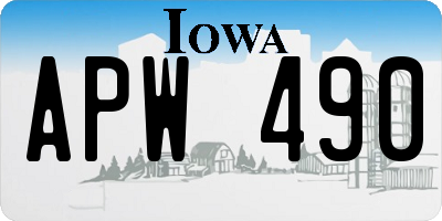 IA license plate APW490