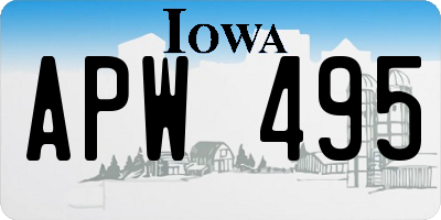IA license plate APW495