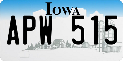 IA license plate APW515