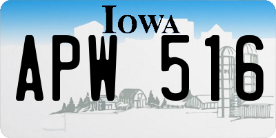 IA license plate APW516