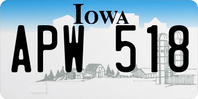 IA license plate APW518