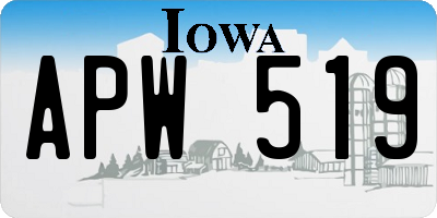 IA license plate APW519