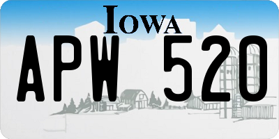 IA license plate APW520