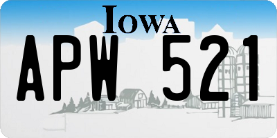 IA license plate APW521