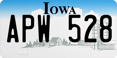 IA license plate APW528