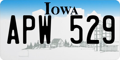 IA license plate APW529