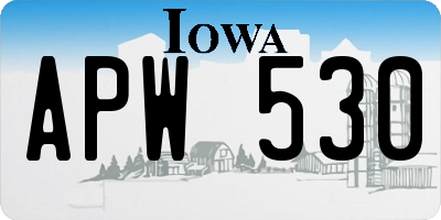 IA license plate APW530