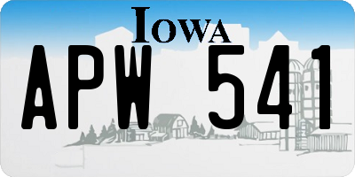 IA license plate APW541