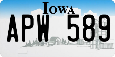 IA license plate APW589