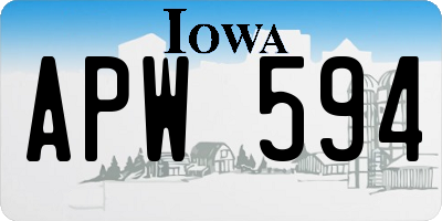 IA license plate APW594