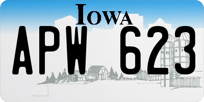 IA license plate APW623