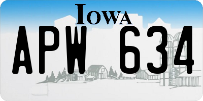 IA license plate APW634