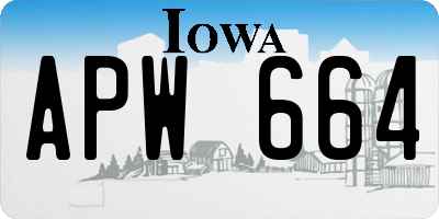 IA license plate APW664