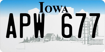 IA license plate APW677