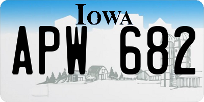 IA license plate APW682