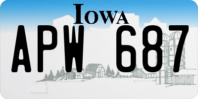 IA license plate APW687