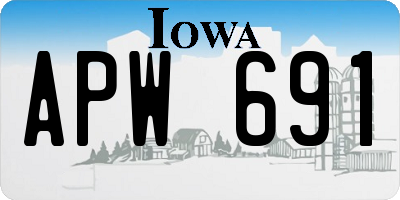 IA license plate APW691