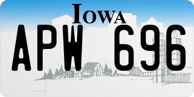 IA license plate APW696