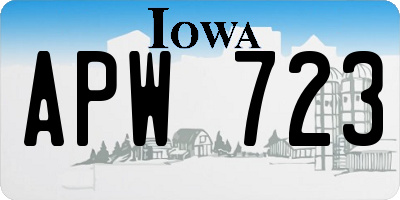IA license plate APW723