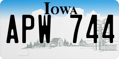 IA license plate APW744