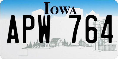 IA license plate APW764