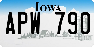 IA license plate APW790