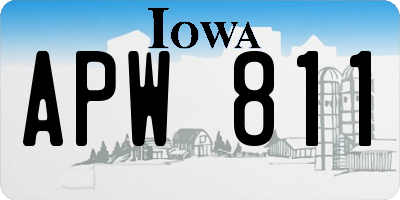 IA license plate APW811