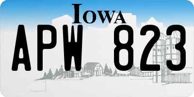 IA license plate APW823