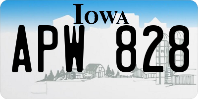 IA license plate APW828
