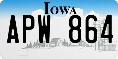 IA license plate APW864