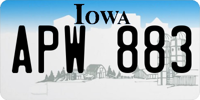 IA license plate APW883