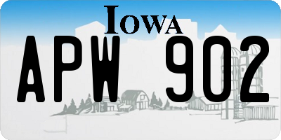 IA license plate APW902