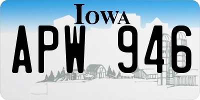 IA license plate APW946