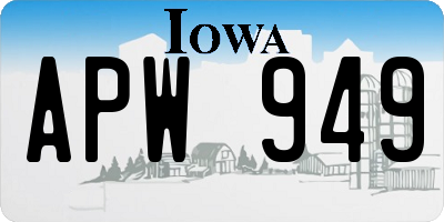 IA license plate APW949
