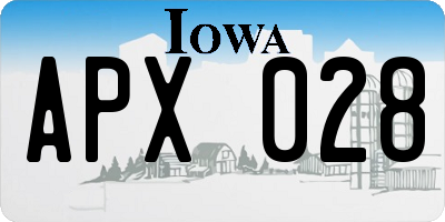 IA license plate APX028