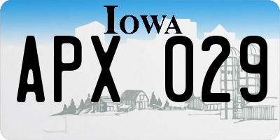 IA license plate APX029