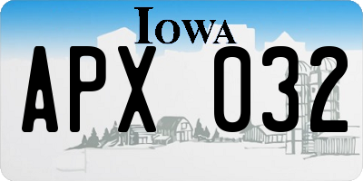 IA license plate APX032